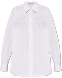 Stella McCartney - Cotton Shirt With Motif Of Flowers, - Lyst