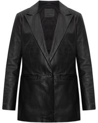AllSaints - Leather Blazer "Deri" - Lyst