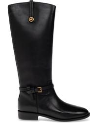 MICHAEL Michael Kors - Leather Boots 'Beverly Flat' - Lyst