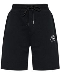 LAB C.O. OFF WHITE - Sweat Shorts With Printed Logo - Lyst