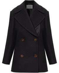 Lanvin - Short Double-Breasted Coat - Lyst