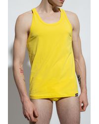 DSquared² Tank Top With Logo - Yellow