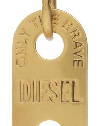 DIESEL Keyring With Logo - Metallic