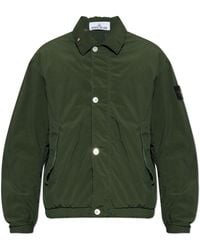 Stone Island - Jacket With Logo Patch - Lyst