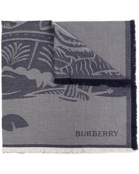Burberry - Scarf With Logo Pattern, - Lyst
