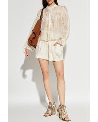 AllSaints - Floral Motif Shorts Isla - Lyst