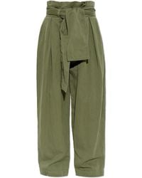 Balmain - High-Waisted Trousers With A Belt - Lyst