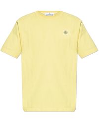 Stone Island - T-Shirt With Logo Patch - Lyst