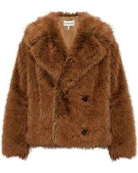 Munthe - 'Vestine' Fur Coat With Collar - Lyst