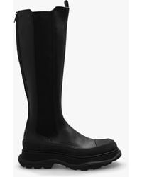 Alexander McQueen - Leather Knee-High Boots - Lyst