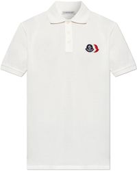 Moncler - Polo With Logo Patch - Lyst