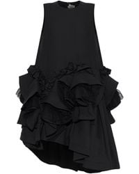 Comme des Garçons - Wool Dress With Ruffles - Lyst