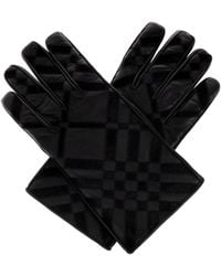 Burberry - Leather Gloves - Lyst