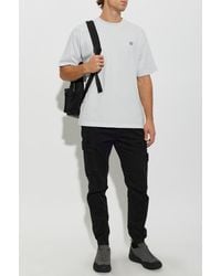 Stone Island - T-Shirt With Logo Patch - Lyst