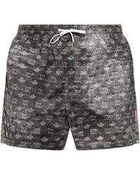 DSquared² - Swim Shorts With Monogram - Lyst