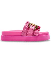 Versace Jeans Couture - Satin Platform Slides - Lyst