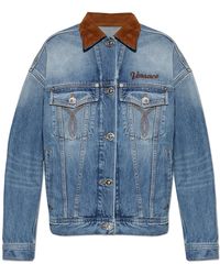 Versace - Denim Jacket With Logo - Lyst
