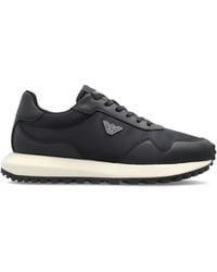 Emporio Armani - Sports Shoes With A Logo-Shaped Applique - Lyst
