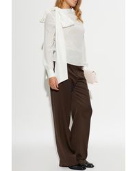 McQueen - Silk Shirt With A Bow - Lyst