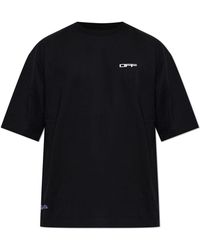 Off-White c/o Virgil Abloh - T-Shirt With A Colorfully Printed Logo - Lyst