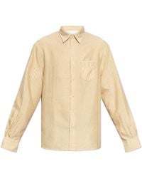 Officine Generale - Shirt With Stripe Pattern - Lyst