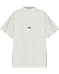 Balenciaga - T-Shirt With Embroidered Logo - Lyst