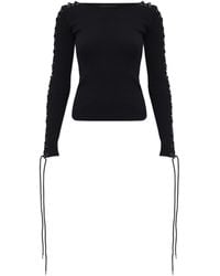 Balenciaga - Ribbed Long-Sleeve Top - Lyst