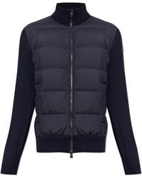 Moncler - Cardigan With Quilted Front - Lyst