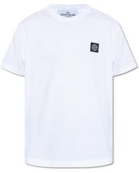 Stone Island - Cotton T-shirt Tshirt - Lyst