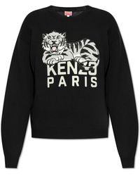 KENZO - Sweater With Embroidered Logo - Lyst