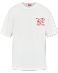 KENZO - T-Shirt With Embroidered Pattern - Lyst