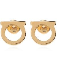 Ferragamo - Gancini Brass Earrings - Lyst
