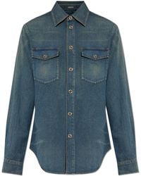 Versace - Denim Shirt - Lyst