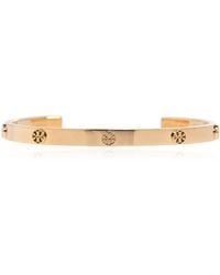 Tory Burch - Brass Bracelet With Logo - Lyst