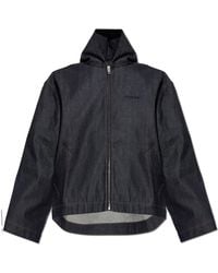 Balenciaga - Denim Jacket With Hood - Lyst