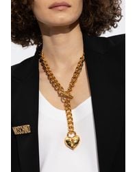 Moschino - Necklace With Heart Charm, - Lyst