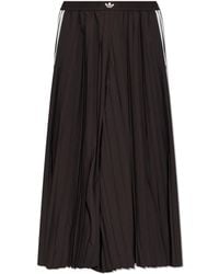 adidas Originals - Pleated Wide-Leg Trousers - Lyst