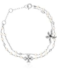 Tory Burch - Bracelet With Glass Pearls - Lyst