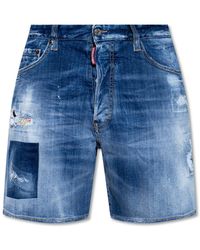DSquared² 'boxer' Denim Shorts - Blue