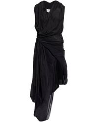Maison Margiela - Asymmetric Dress With Draping - Lyst
