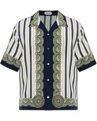 Versace - Silk Shirt With "The Encore" Print - Lyst
