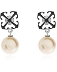 Off-White c/o Virgil Abloh - Earrings With Glass Pearl - Lyst