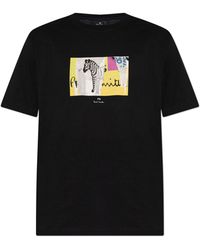 Paul Smith - T-Shirt With Colorful Print - Lyst