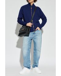 Versace - Cardigan With Stand-Up Collar - Lyst