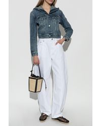 Alaïa - Denim Jacket With Hood - Lyst
