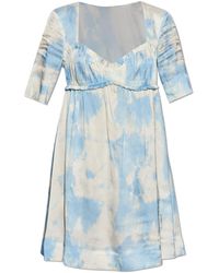 Ganni - Satin Dress - Lyst