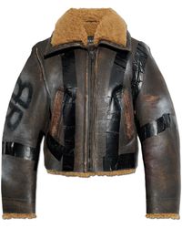 Balenciaga - Shearling Coat With Vintage Effect - Lyst