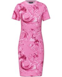 Versace Jeans Couture - Dress With "Barocco" Pattern - Lyst