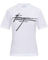 Ferragamo - T-Shirt With Logo - Lyst