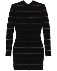 Balmain - Dress With Shimmering Sequins - Lyst